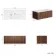 Sorrento Fluted Black Walnut Wall Hung Drawer Vanity with Matt White Basin 1000mm