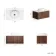 Sorrento Fluted Black Walnut Wall Hung Drawer Vanity with Marble Top & Nevis Basin 800mm