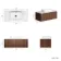 Sorrento Fluted Black Walnut Wall Hung Drawer Vanity with Marble Top & Marin Basin 1000mm