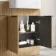 Sicily Fluted Country Oak Basin Vanity and Back To Wall Toilet Unit 1200mm (Excludes Toilet) - Black Accents - Right Handed