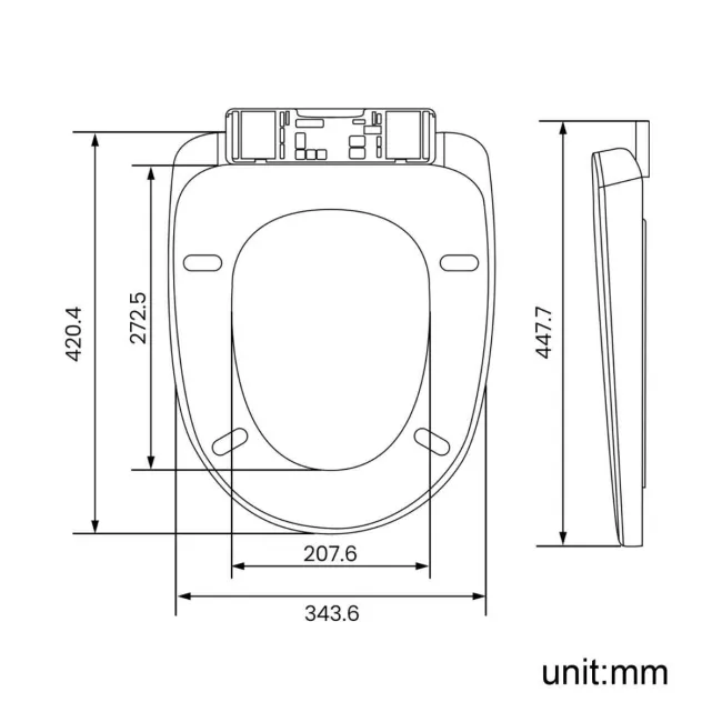 Seattle Soft Close Toilet Seat for Close Coupled Toilet