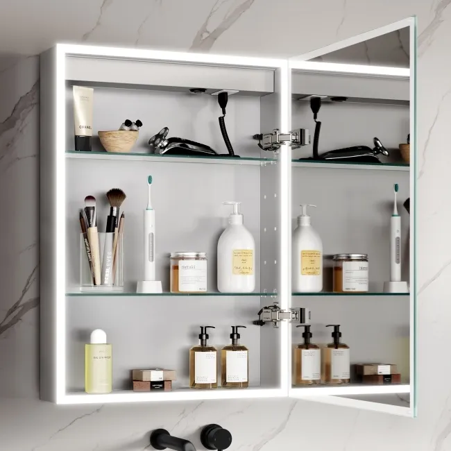 Margot Illuminated LED Mirror Cabinet With BLUETOOTH Speaker & USB Port 700x500mm