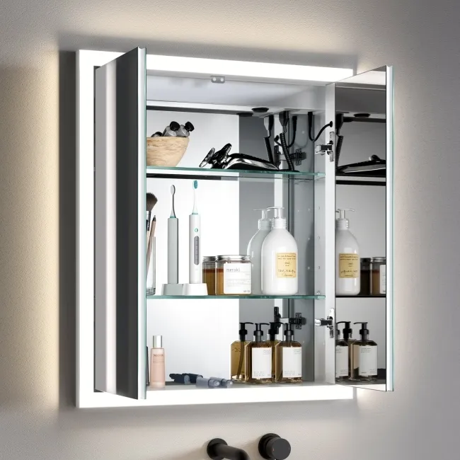 Ivy Recessed LED Mirror Cabinet 700x600mm