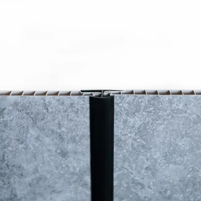 Trepanel Aqua® Shower Panel PVC H Joint Black