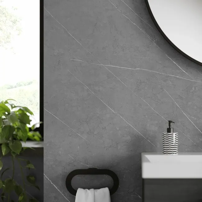 Trepanel Style® Grey Marble Effect Matt WPC Laminated Wall Panel