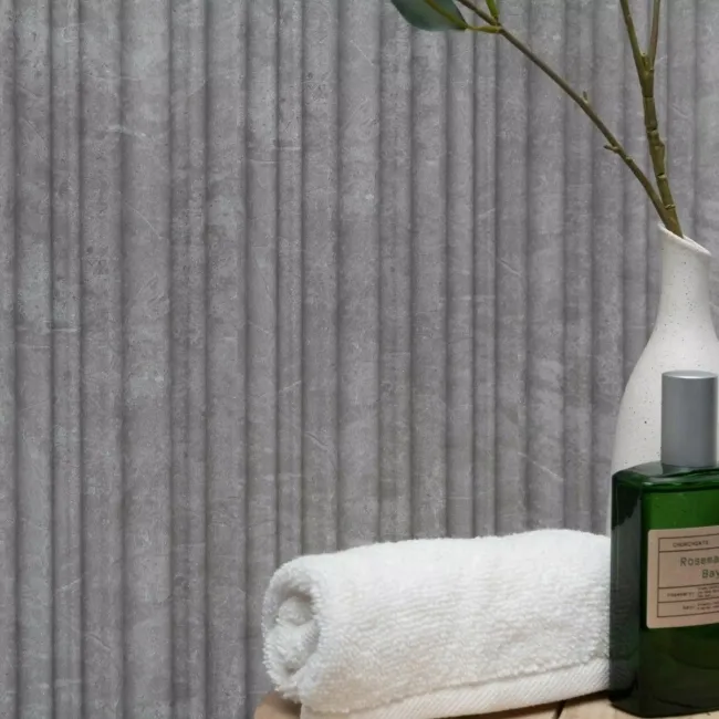 Trepanel Aqua 3D® Waterproof Light Grey Marble Effect Grooved Wall Panel 3 Pack (Covers 0.87 SQM)