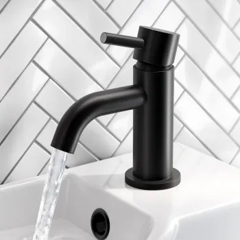 Selma Matt Black Cloakroom Basin Mixer Tap