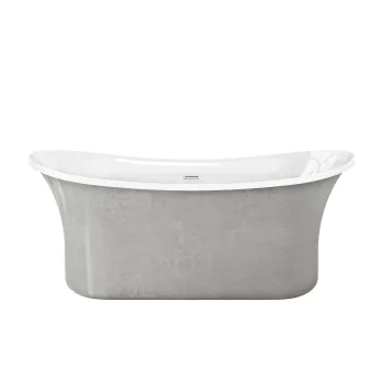 Trafalgar Silver Effect 1700mm Freestanding Roll Top Slipper Bath