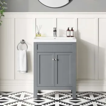Bermuda Dove Grey Basin Vanity 600mm
