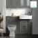 Monaco Graphite Grey Traditional Basin Vanity and Back To Wall Unit 1200mm (Excludes Pan & Cistern)