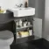 Monaco Graphite Grey Traditional Basin Vanity and Back To Wall Unit 1200mm (Excludes Pan & Cistern)