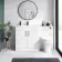 Mersey Gloss White Combination Vanity Basin and Miami Toilet 1300mm - Black Accents