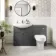 Capri Slate Grey Combination Vanity Basin and Denver Toilet 1350mm - Chrome Handles