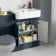 Monaco Inky Blue Basin Vanity and Back To Wall Unit 1200mm (Excludes Pan & Cistern)