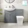 Capri Fog Grey Combination Vanity Basin and Houston Toilet 1150mm - Chrome Handles