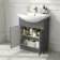 Capri Slate Grey Combination Vanity Basin and Austin Toilet 1150mm - Chrome Handles