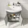 Capri Slate Grey Combination Vanity Basin and Denver Toilet 1150mm - Chrome Handles