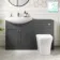 Capri Slate Grey Combination Vanity Basin and Houston Toilet 1350mm - Chrome Handles