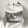 Capri Slate Grey Combination Vanity Basin and Houston Toilet 1350mm - Chrome Handles