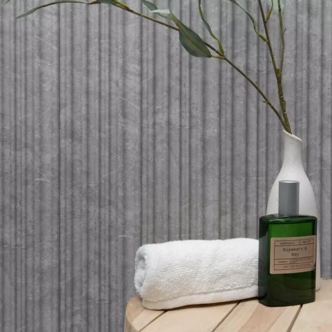 Trepanel Aqua 3D® Waterproof Light Grey Marble Effect Grooved Wall Panel 3 Pack (Covers 0.87 SQM)