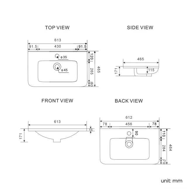 Sorrento Fluted Coastal White Wall Hung Basin Drawer Vanity 600mm