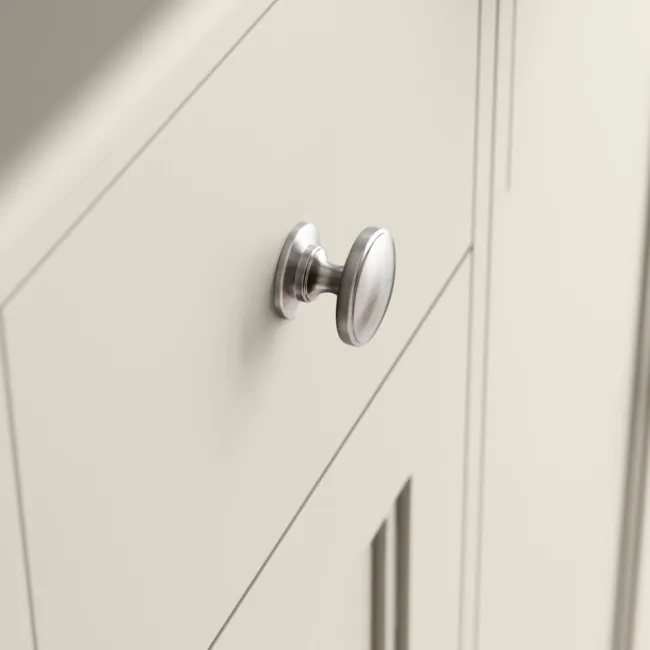 Monaco Chalk White Combination Vanity Basin and Hudson Toilet with Wooden Seat 1200mm