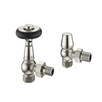 Brushed Nickel Angled Tradiational Valves