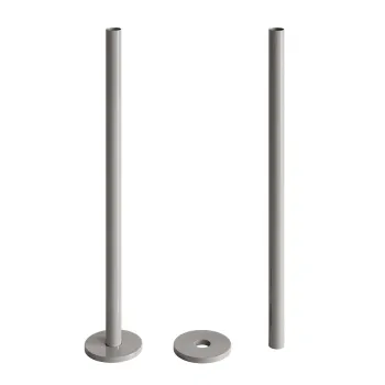 Stone Grey Pipe Connectors For Heated Towel Rails & Radiators (Pair) 300mm