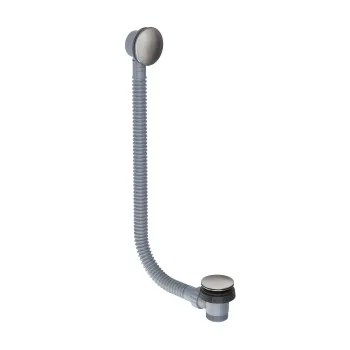 Standard Bath Click Clack Waste With Overflow - Gunmetal Grey