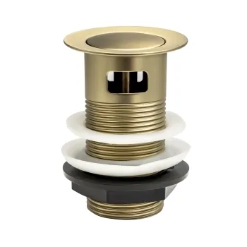 Brushed Brass pop Up Basin Waste - Slotted