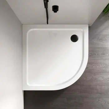 London Quadrant Stone Shower Tray 1000x1000mm & Riser Kit