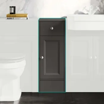 Monaco Graphite Grey Side Cabinet Unit 300mm