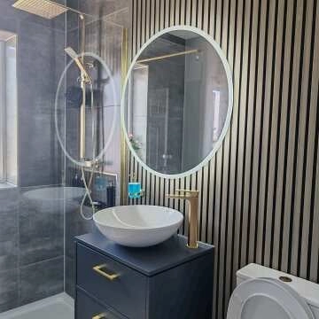 Aria Round Illuminated LED Mirror With BLUETOOTH Speaker 800mm