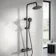 Matt Black Round Thermostatic Shower