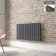 Faro Anthracite Double Flat Panel Horizontal Radiator 600x980mm