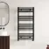 Naples Premium Matt Black Straight Heated Towel Rail 1200x600mm