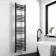 Barcelona Matt Black Straight Heated Towel Rail 1600x400mm