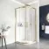 Hamburg Brushed Brass Easy Clean 8mm Quadrant Shower Enclosure 800x800mm - Easy Fix Feature