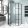 Toulon Matt Black Grid Easy Clean 6mm Pivot Shower Enclosure 1000x800mm