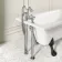 Abingdon 1700mm Single Ended Roll Top Bath - Black Feet