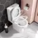 Denver Short Projection Rimless Close Coupled Toilet With Soft Close Slim Seat