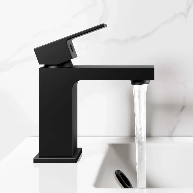 Tamar Matt Black Cloakroom Basin Mixer Tap