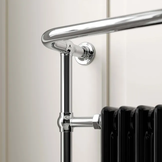 Black Traditional 8 Column Towel Radiator