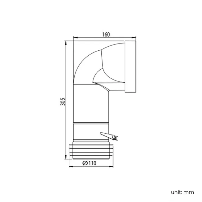 Wirquin 90 Degree Toilet Pan Connector