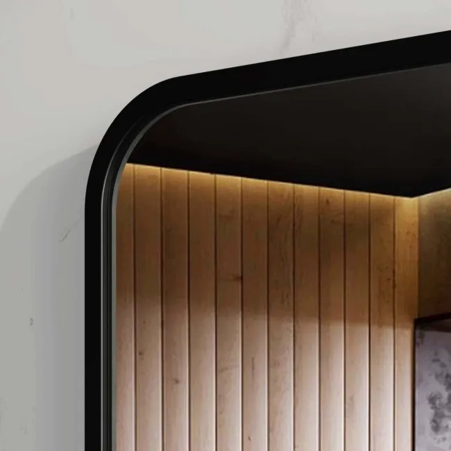 Olivia Black Framed Rectangular Bathroom Mirror 600x1200mm