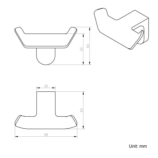 Eloise Matt Black Robe Hook 