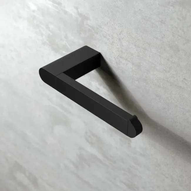 Daphne Matt Black Toilet Roll Holder