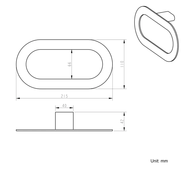 Daphne Matt Black Towel Ring