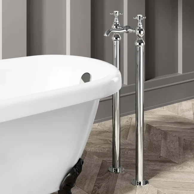 Sherbourne Traditional Chrome Freestanding Bath Mixer Tap