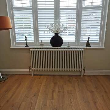 Athens White Triple Column Horizontal Traditional Radiator 600x1415mm